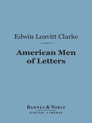 cover image of American Men of Letters (Barnes & Noble Digital Library)